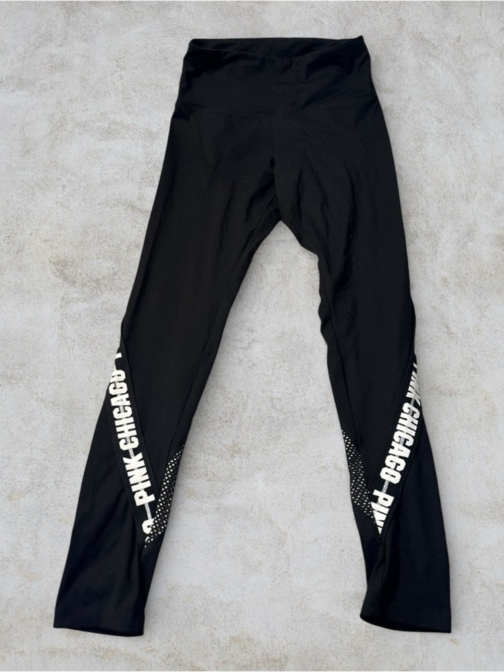 SOLD: PINK Victoria's Secret Chicago Black High-Waist Leggings